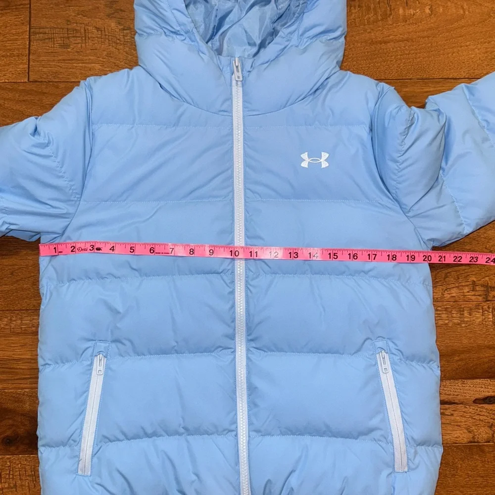 UA Under Armour Girls Prime Puffer Jacket - Size YL - Horizon Blue